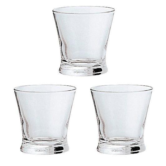 SET 3 VASOS BAJOS VIDRIO