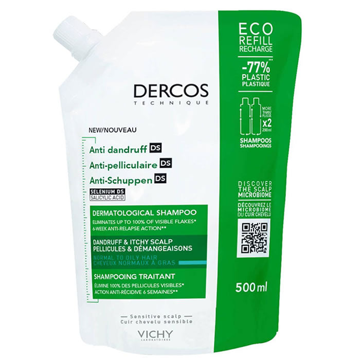 Dercos Anti-dandruff Shampoo Normal To Oily Hair Ecorefill 500ml