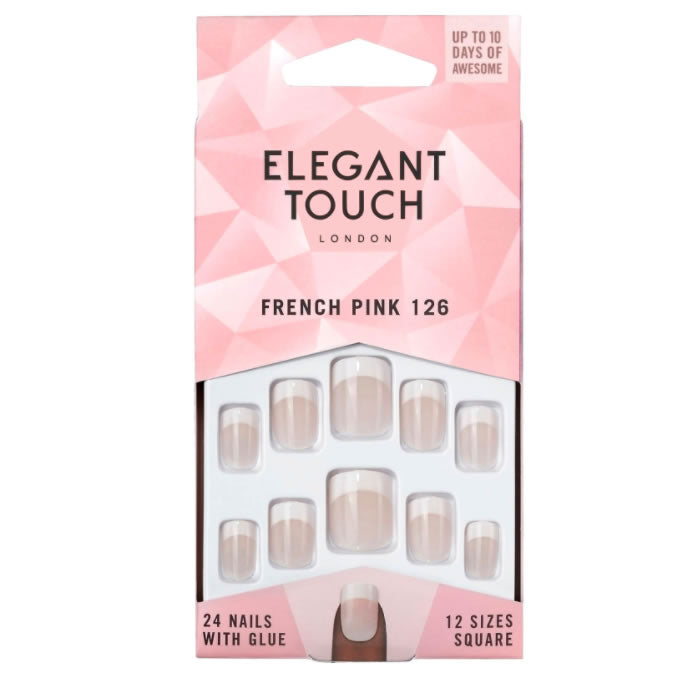 Elegant Touch Natural French Nails 126 Short