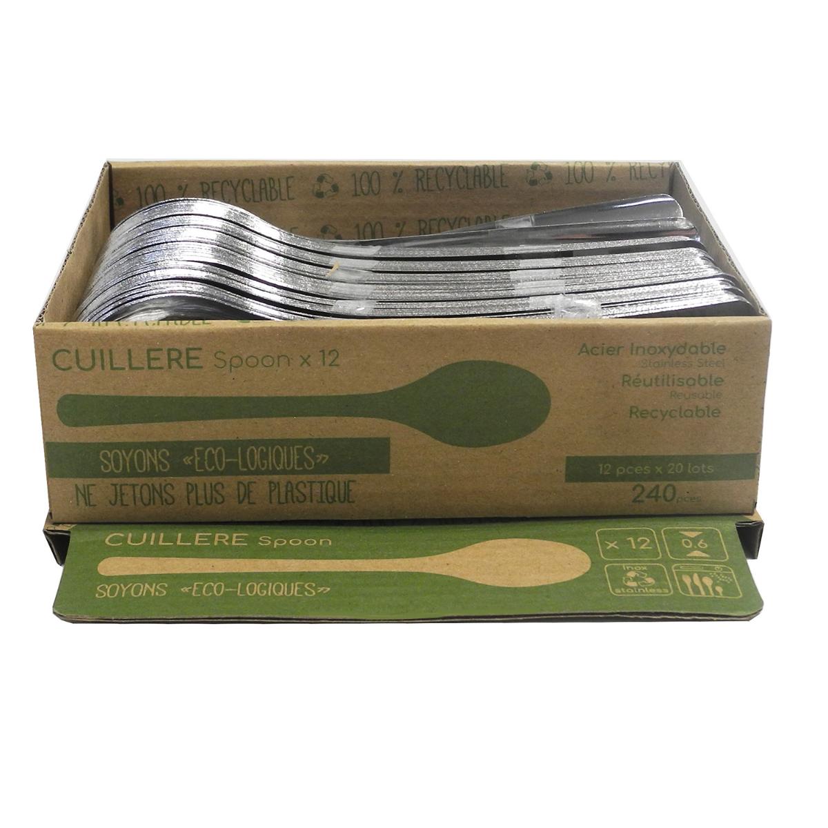 SET 12 CUCHARAS MESA ACERO INOX