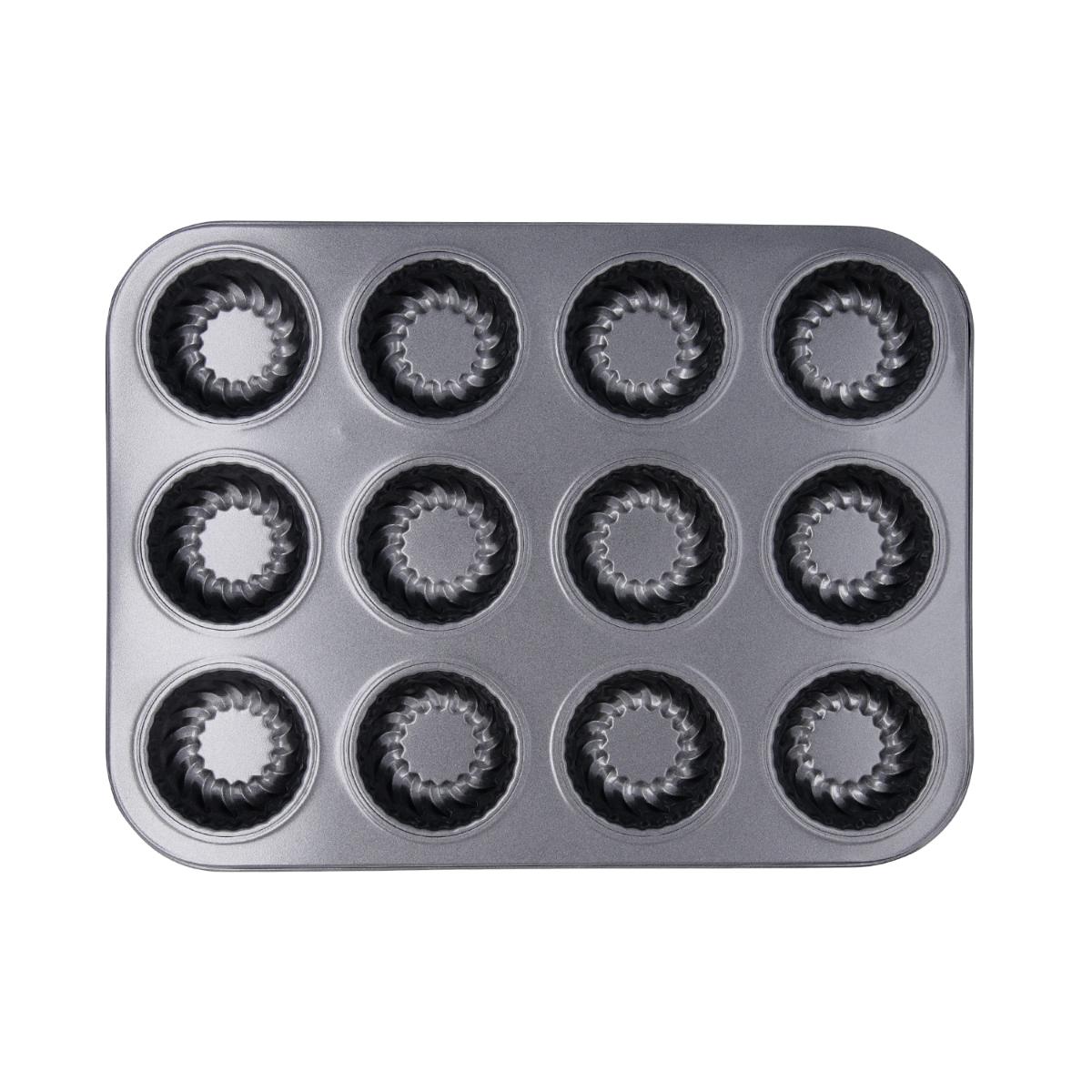 MOLDE 12 CAKES ACERO CARBONO