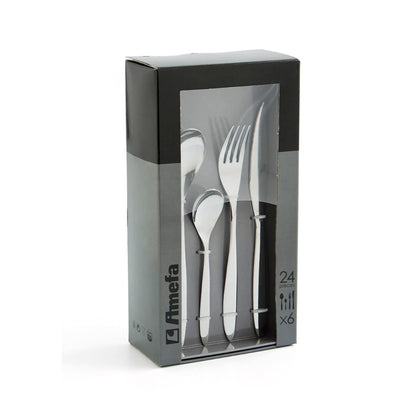 SET 24 CUBIERTOS ACERO INOX