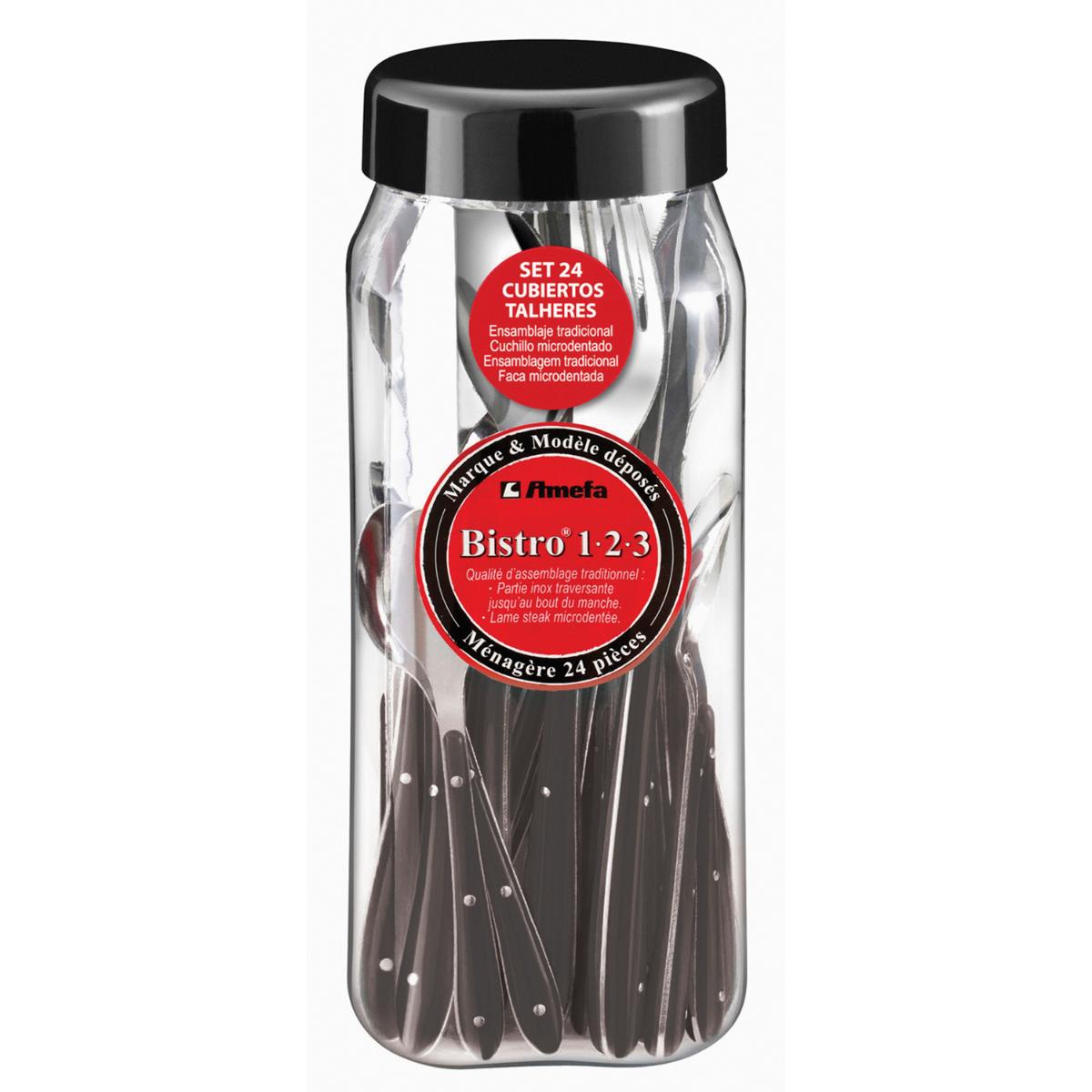 SET 24 CUBIERTOS ACERO INOX