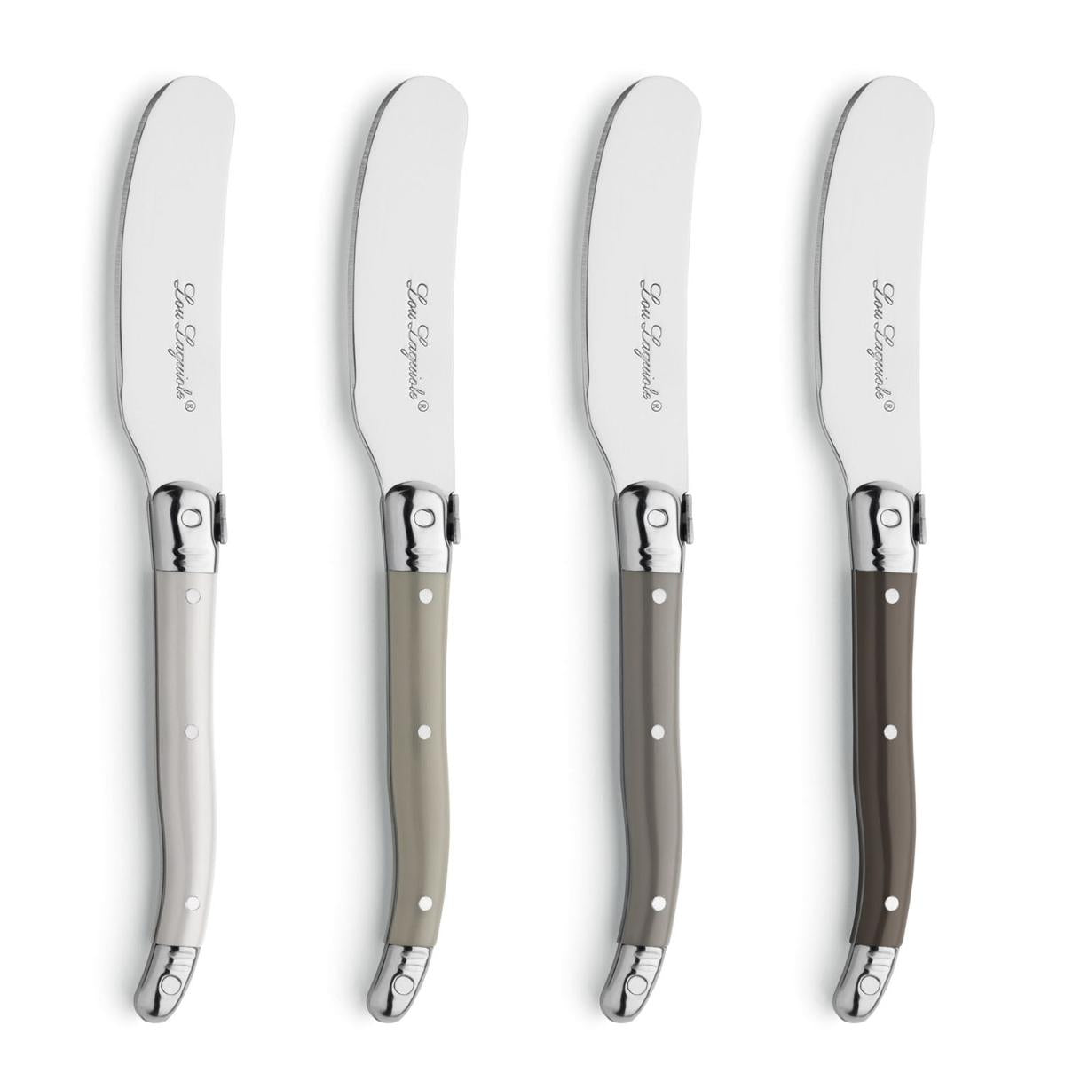 4 CUCHILLOS MANTEQUEROS INOX Y MANGO PP