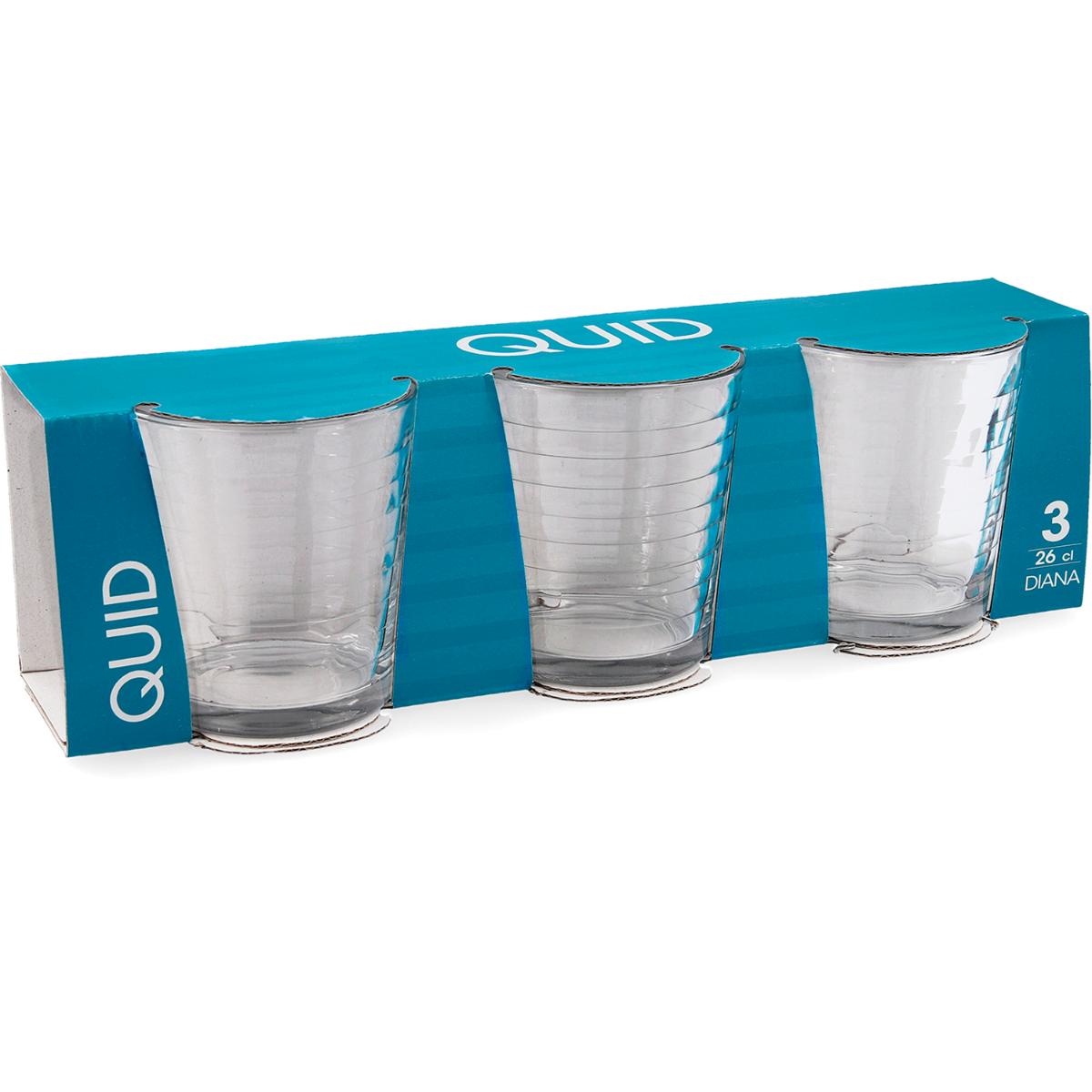 SET 3 VASOS BAJOS VIDRIO