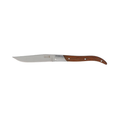 CUCHILLO MANGO ACERO INOX Y MANGO MADERA