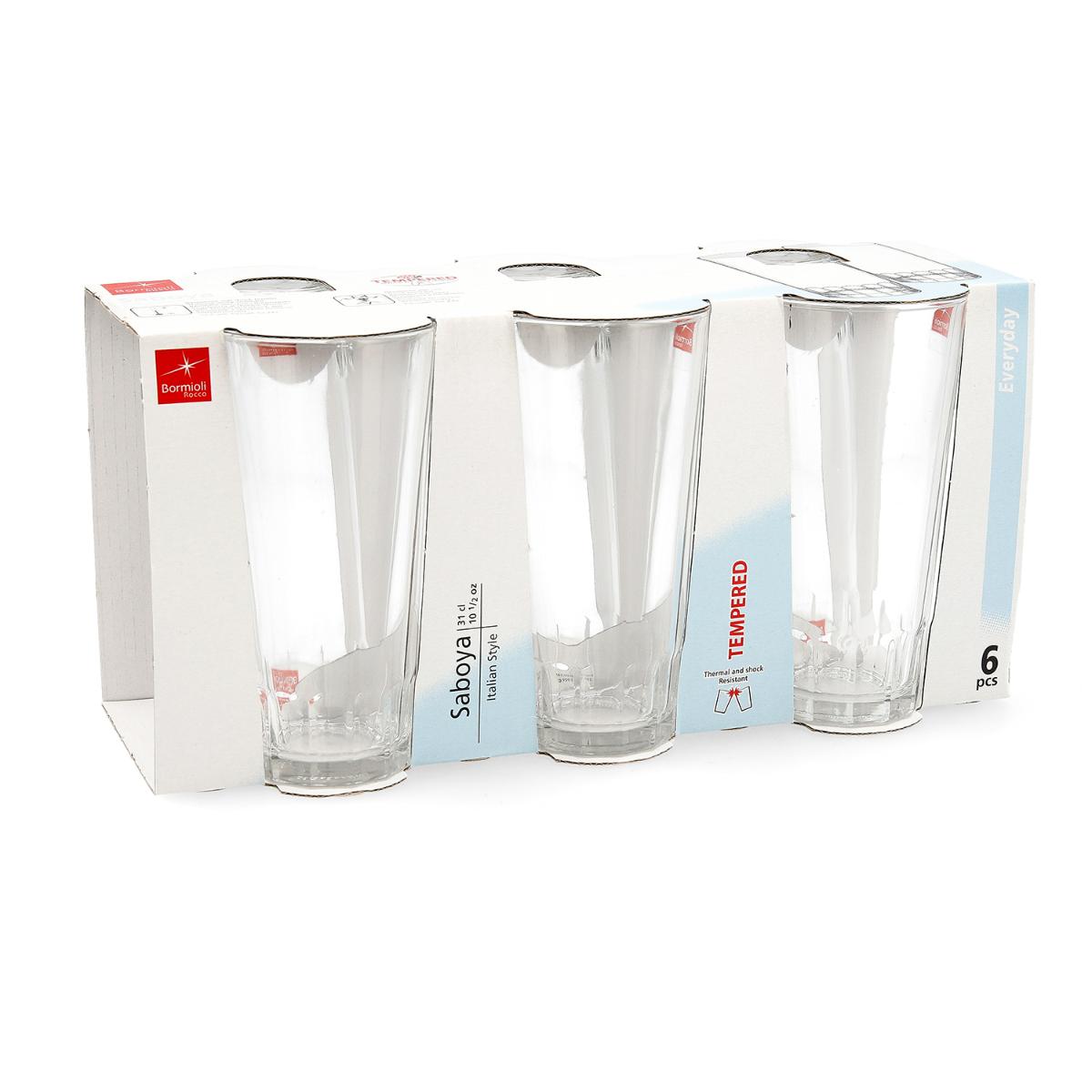 SET 6 VASOS ALTOS VIDRIO