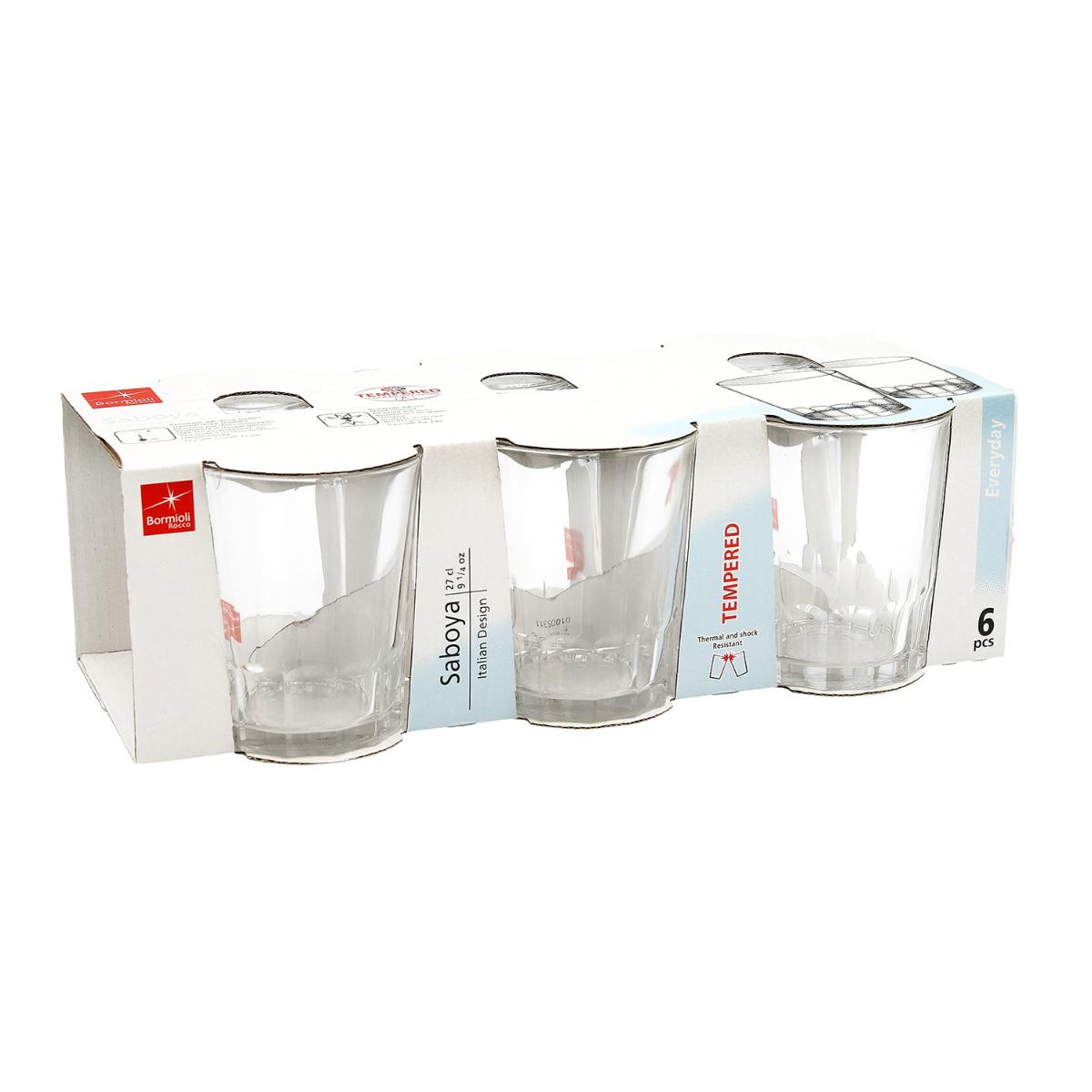 SET 6 VASOS BAJOS VIDRIO