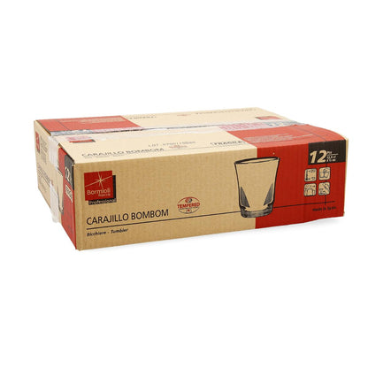 CAJA 12 VASOS BAJOS VIDRO