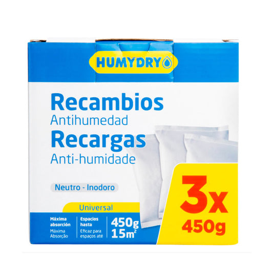 Humydry Recambios Antihumedad 3x450g