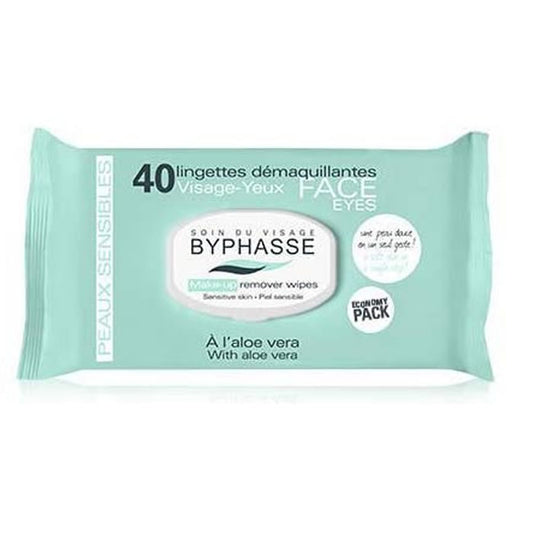 Byphasse Toallitas Desmaquillantes Aloe Vera Pieles Sensibles 40U