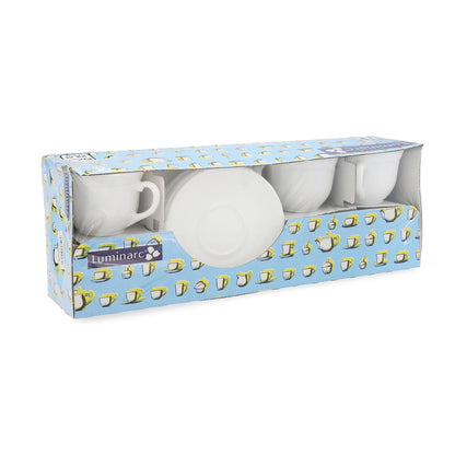 SET 6 TAZAS CON PLATO OPAL