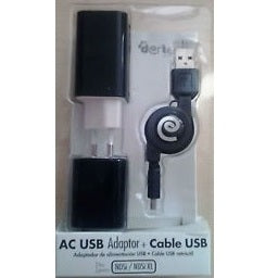 DERTECH AC USB ADAPTOR + CABLE USB (3DX/3DS/DXL/DSi)