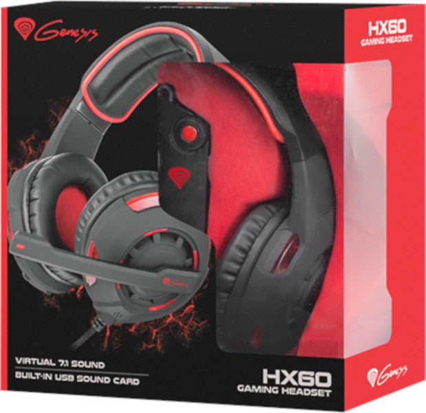 GENESIS GAMING HEADSET HX60. VIRTUAL 7.1 SOUND