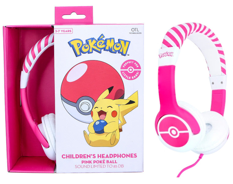 OTL WIRED HEADPHONES POKEMON POKEBALL PINK (ROSA) (PS4/XBOX/SWITCH/MOVIL/TABLET) (3-7 AÑOS)