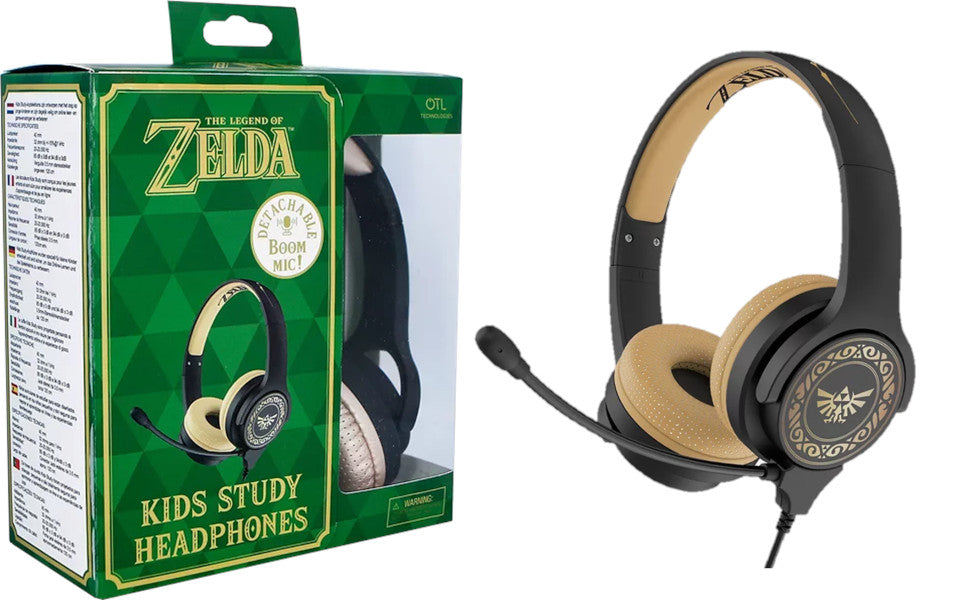 OTL HEADPHONES ZELDA BLACK & GOLD (NEGRO/ORO) (PS4/XBOX/SWITCH/MOVIL/TABLET)