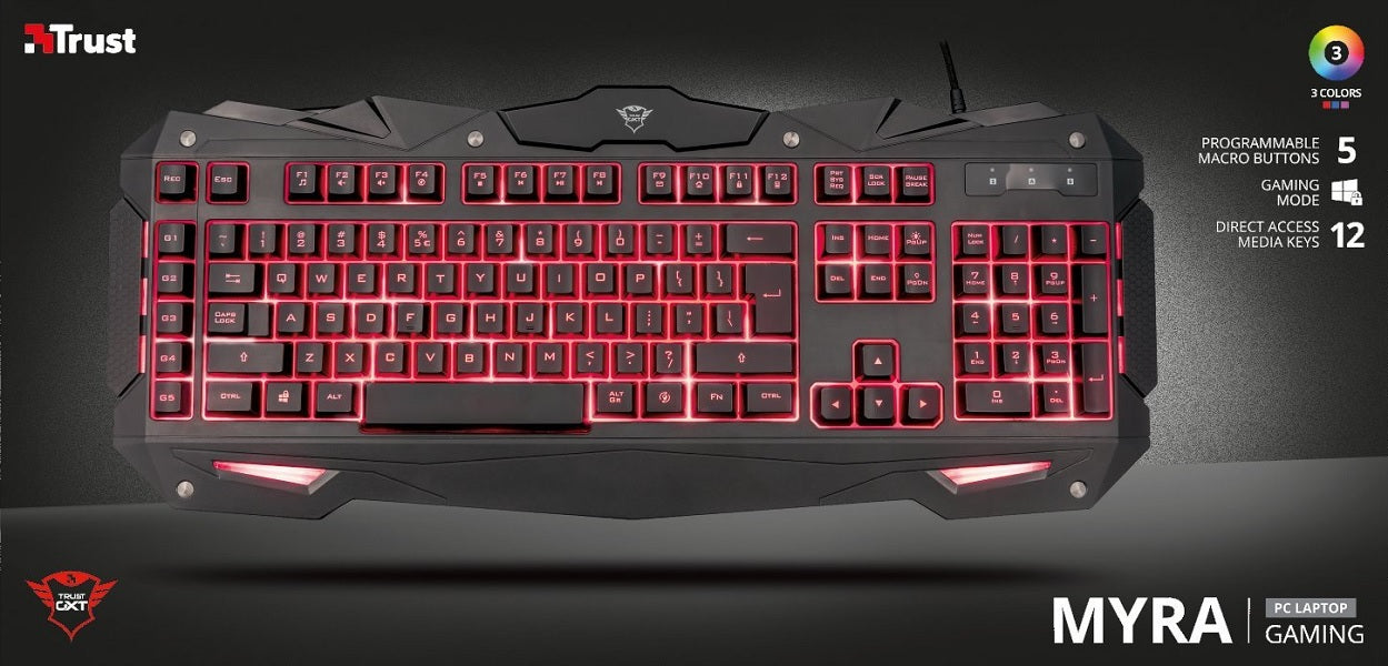 TRUST MYRA GAMING KEYBOARD GXT 840