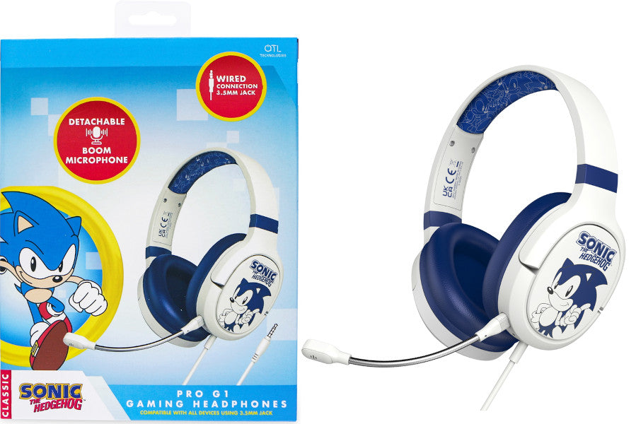 OTL PRO G1 GAMING HEADPHONES SONIC THE HEDGEHOG WHITE (BLANCO) (SWITCH/TABLET/MOVIL/PC)