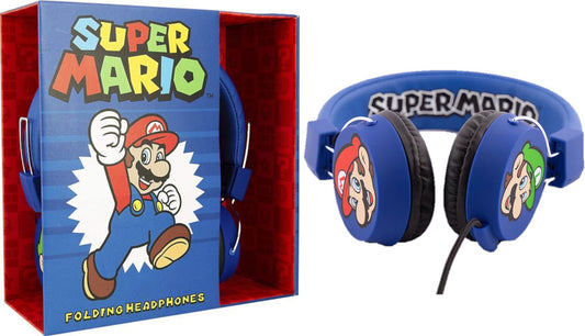 OTL TWEEN FOLDING HEADPHONE SUPER MARIO BLUE (AZUL) (SWITCH/MOVIL/TABLET/PC)