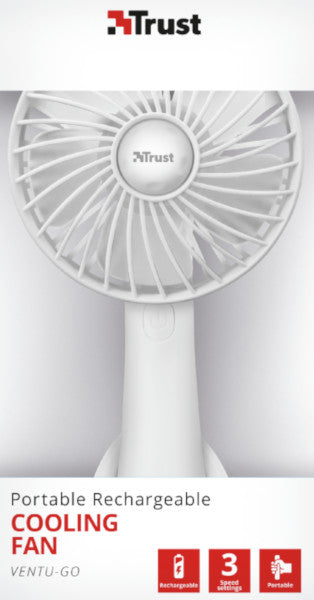 TRUST VENTU-GO PORTABLE COOLING FAN WHITE