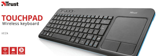 TRUST VEZA WIRELESS TOUCHPAD KEYBOARD