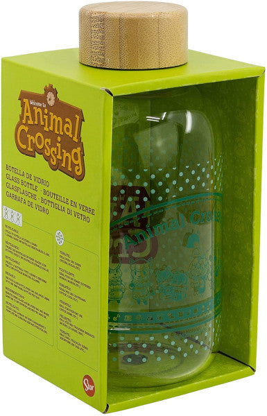 BOTELLA CRISTAL ANIMAL CROSSING 620 ML (GLASS BOTTLE)