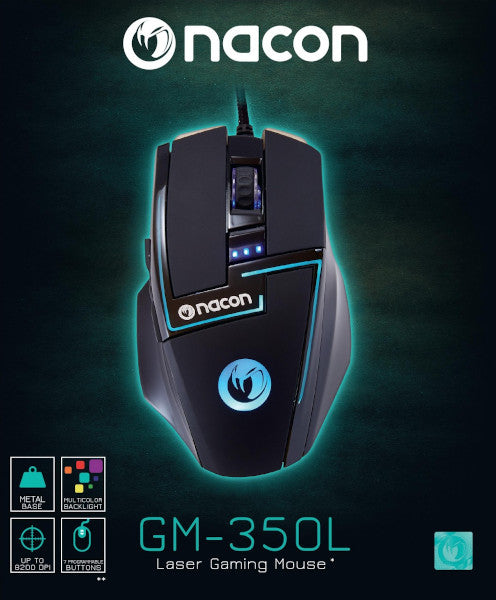 NACON LASER GAMING MOUSE GM-350L BLACK (NEGRO) (XP/VISTA/7/8/10)