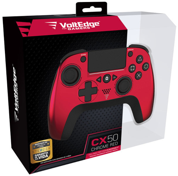 VOLTEDGE WIRELESS CONTROLLER CX50 CHROME RED (ROJO METALICO)