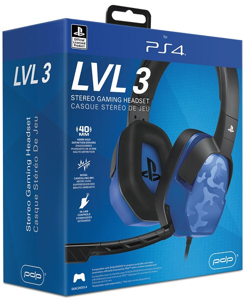 AFTERGLOW LVL 3 STEREO GAMING HEADSET CAMO AZUL