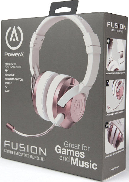 POWER A AURICULARES WIRED FUSION ROSA (PS4/XBOX ONE/SWITCH/WINDOWS 10)