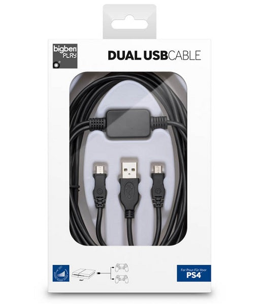 BIGBEN DUAL USB CABLE (3 METROS)