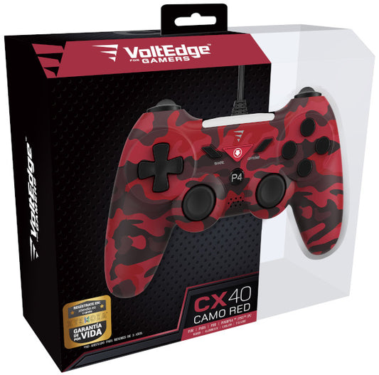 VOLTEDGE WIRED CONTROLLER CX40 CAMO RED (PS3/PC)