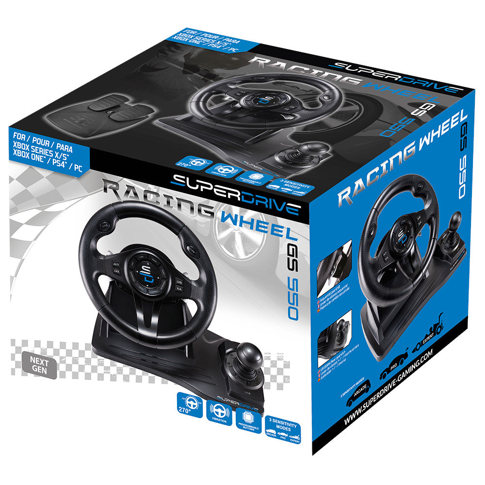 SUPERDRIVE RACING WHEEL GS 550 NEXT GEN (SWITCH/XBONE/XB SERIES/PC)