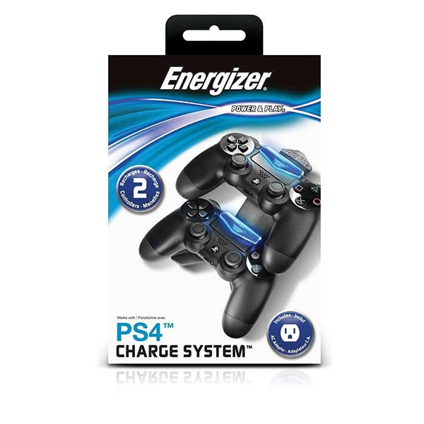 ENERGIZER CHARGE SYSTEM PARA MANDOS PS4 (INCLUYE ADAPTADOR)