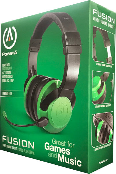 POWER A FUSION WIRED GAMING HEADSET EMERALD FADE (PS4/XBONE/SWITCH/PC/MAC)