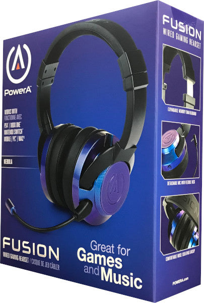 POWER A FUSION WIRED GAMING HEADSET NEBULA (PS4/XBONE/SWITCH/PC/MAC)