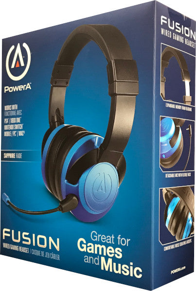 POWER A FUSION WIRED GAMING HEADSET SAPPHIRE FADE (PS4/XBONE/SWITCH/PC/MAC)