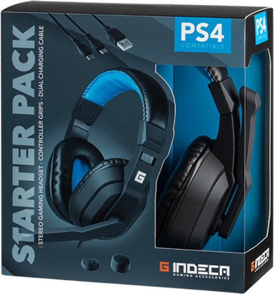 INDECA STARTER PACK (GAMING HEADSET+GRIPS+CHARGING CABLE)