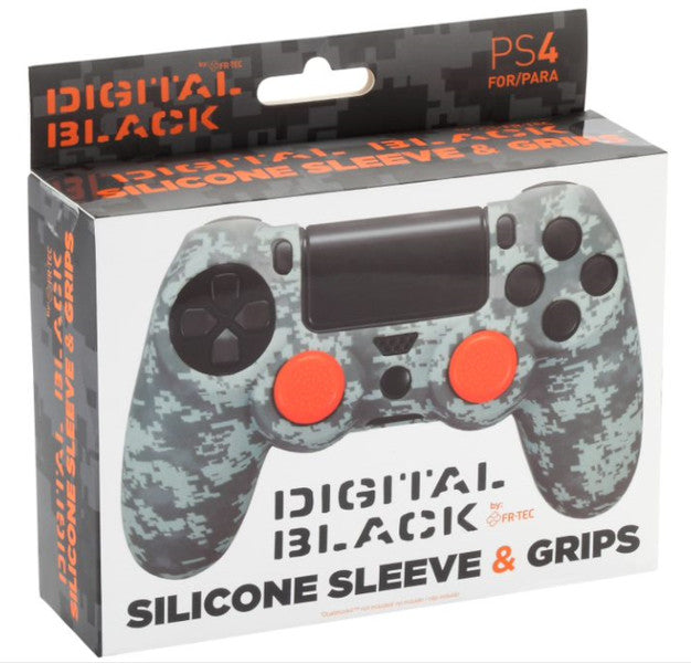 FR-TEC SILICONE + GRIPS CAMO DIGITAL BLACK (NEGRO MILITAR)