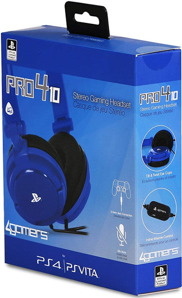 4GAMERS STEREO GAMING HEADSET PRO4-10 AZUL (OFICIAL)