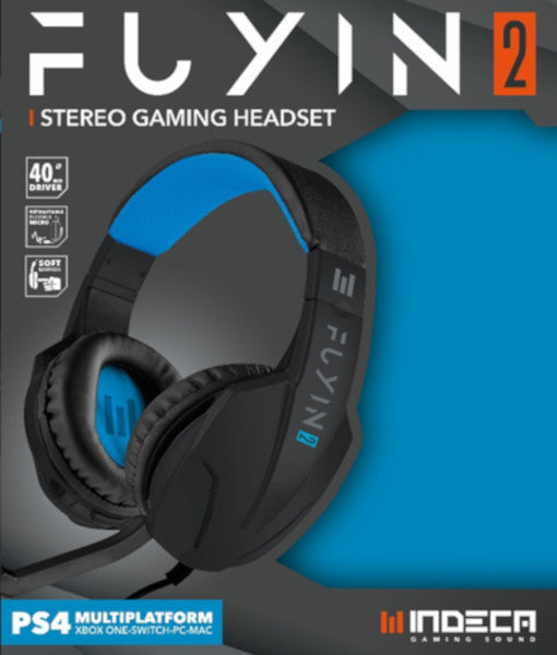 INDECA STEREO GAMING HEADSET FUYIN 2.0 BLACK (PS4/XBONE/SWI/PC/MAC)