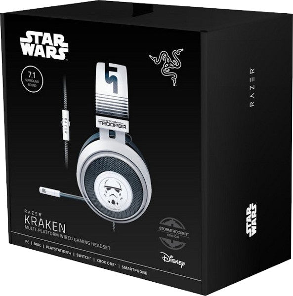 RAZER KRAKEN 7.1 WIRED GAMING HEADSET STAR WARS STORM TROOPER ED. (PS4/SWITCH/XONE/PC/MAC/MOVIL)