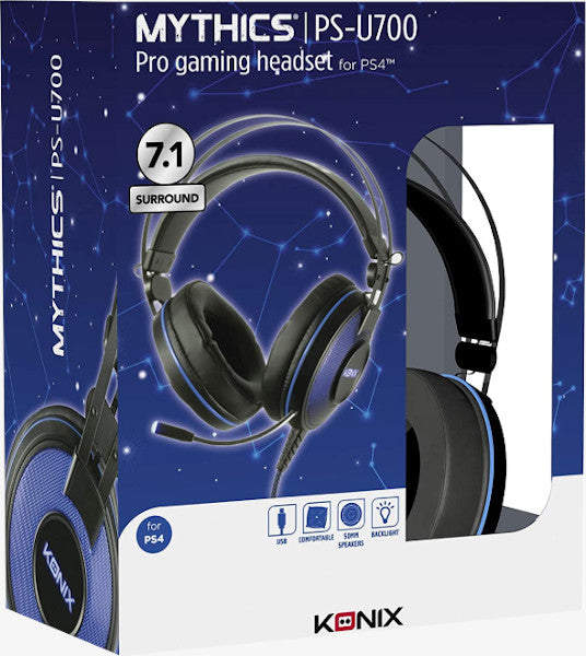 KONIX MYTHICS PRO GAMING HEADSET PS-U700 7.1 SURROUND