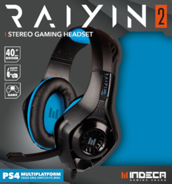 INDECA STEREO GAMING HEADSET RAYIN 2.0 BLACK (PS4/XBONE/SWI/PC/MAC)