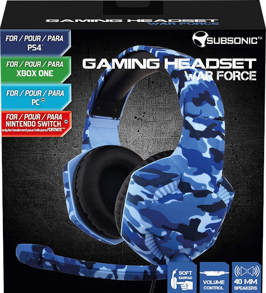 SUBSONIC GAMING HEADSET WAR FORCE (PS5/XBONE/XBOX X/SWITCH/PC)