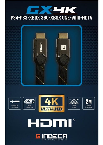 INDECA CABLE HDMI GX-4K (PS4/PS3/360/XONE/WiiU) 2 METROS