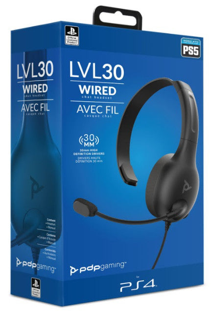 PDP HEADSET LVL30 WIRED AVEC FIL (GRIS)