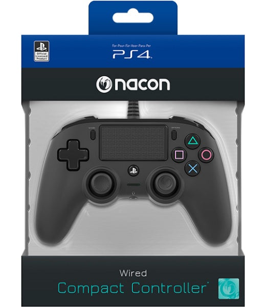 NACON WIRED COMPACT CONTROLLER BLACK OFICIAL (NEGRO)