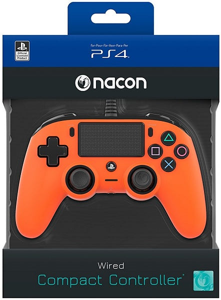 NACON WIRED COMPACT CONTROLLER ORANGE OFICIAL (NARANJA)