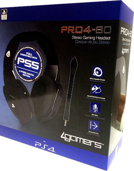 4 GAMERS STEREO GAMING HEADSET PRO4-80 BLACK (NEGRO) (PS5/PS4)